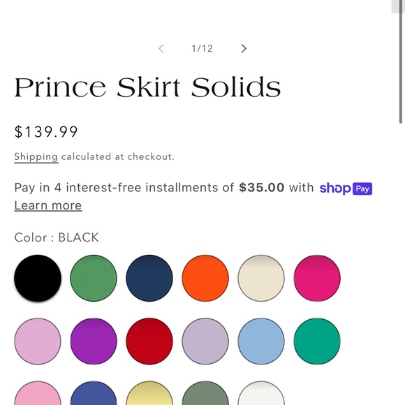 The Bubble Lifestyle “Prince” Black Ruffled Tennis / Golf Skirt Medium - Picture 2 of 11